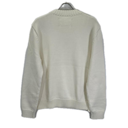 Maison margiela メゾンマルジェラ 20年製 S50GP0212 ホワイト ラベルロゴ 4ステッチ クルーネック ニットセーター トップス