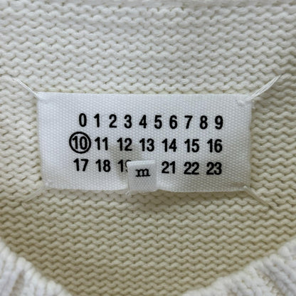 Maison margiela メゾンマルジェラ 20年製 S50GP0212 ホワイト ラベルロゴ 4ステッチ クルーネック ニットセーター トップス
