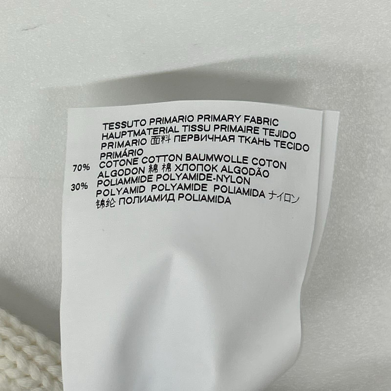 Maison margiela メゾンマルジェラ 20年製 S50GP0212 ホワイト ラベルロゴ 4ステッチ クルーネック ニットセーター トップス