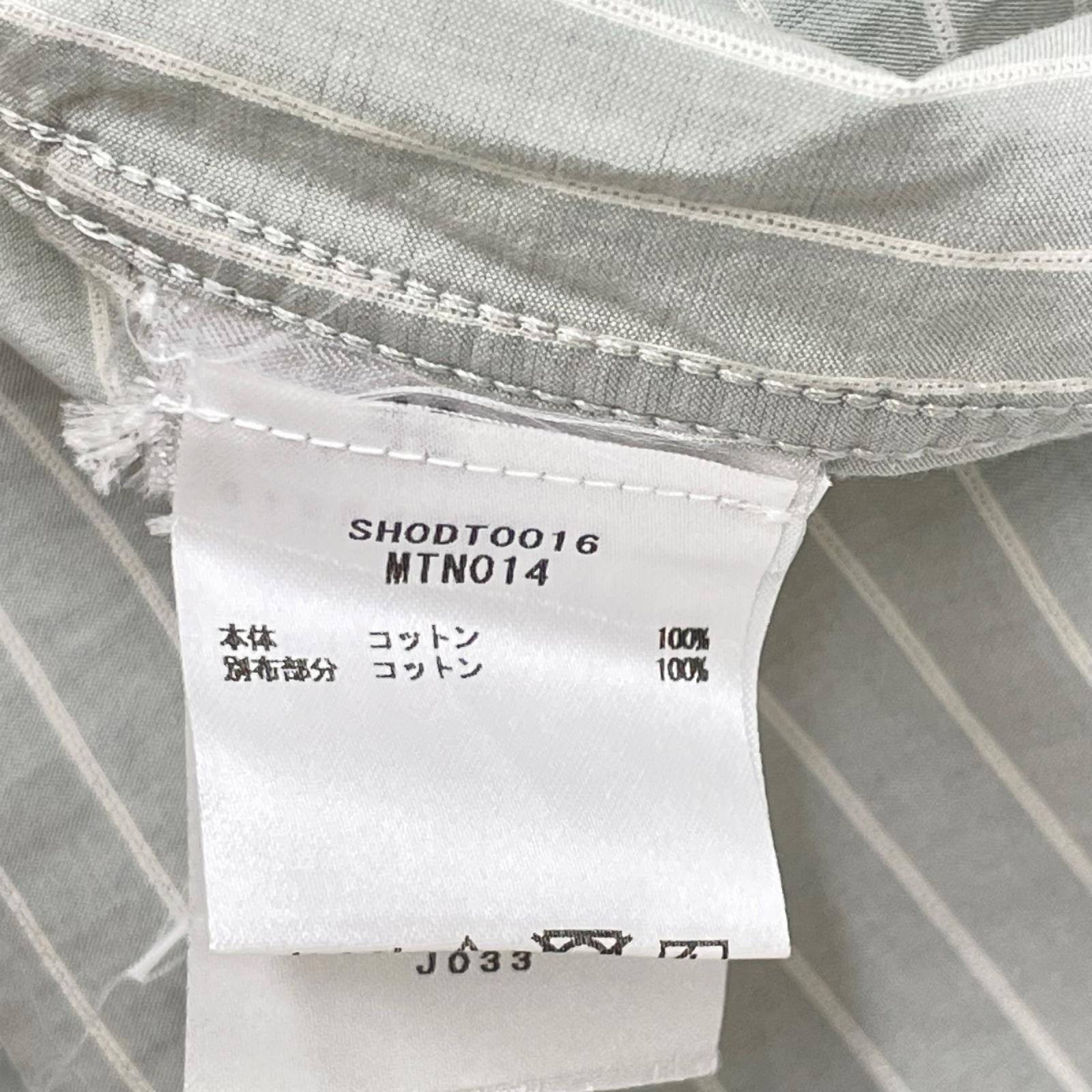 MM6 エムエムシックス SH0DT0016 ホワイト×グレー NUMERIC ASYMMETRIC SHIRT シャツ トップス
