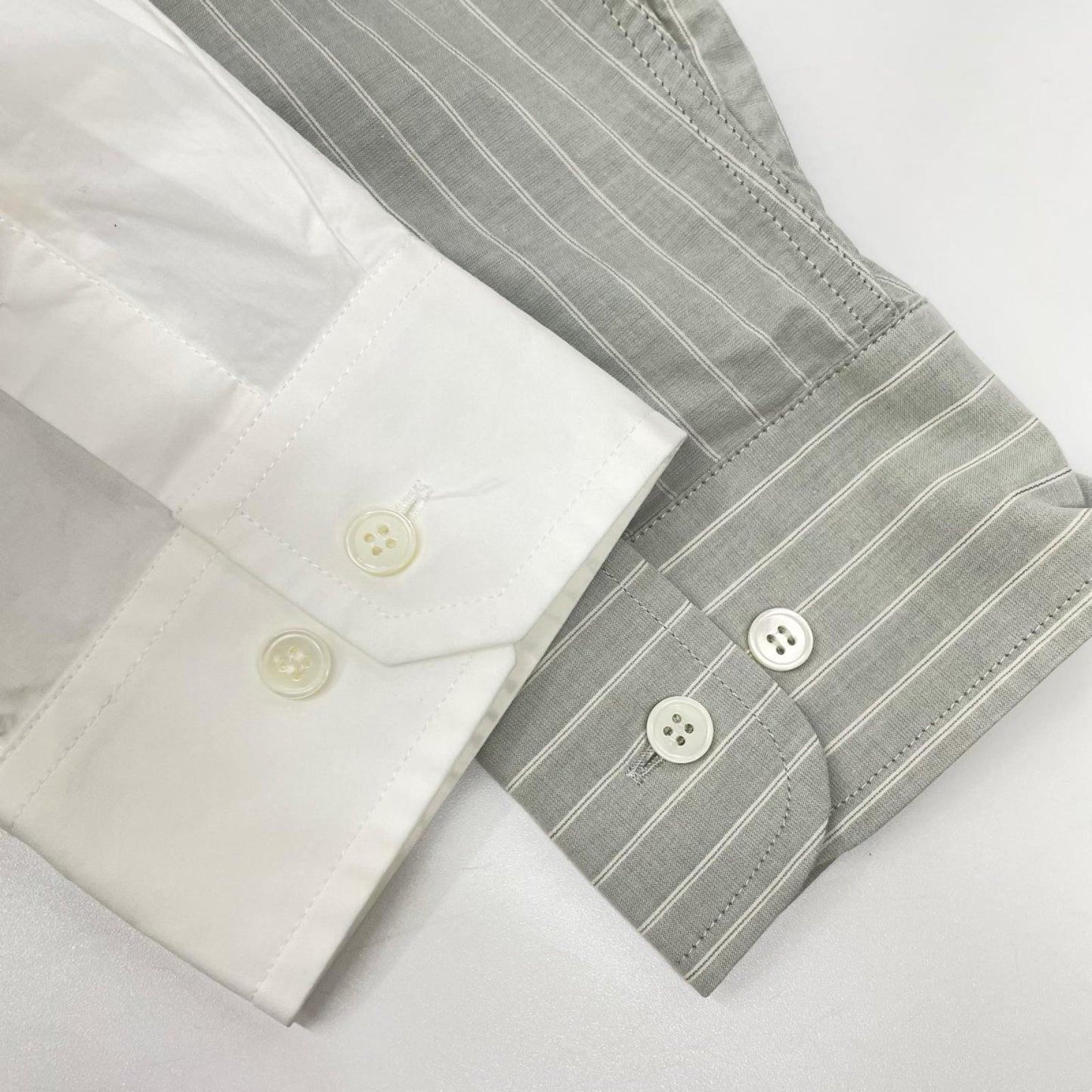 MM6 エムエムシックス SH0DT0016 ホワイト×グレー NUMERIC ASYMMETRIC SHIRT シャツ トップス