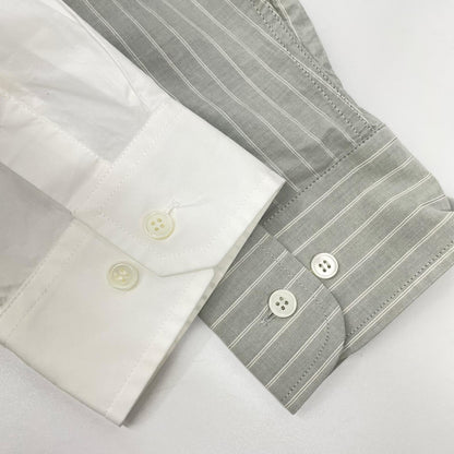 MM6 エムエムシックス SH0DT0016 ホワイト×グレー NUMERIC ASYMMETRIC SHIRT シャツ トップス