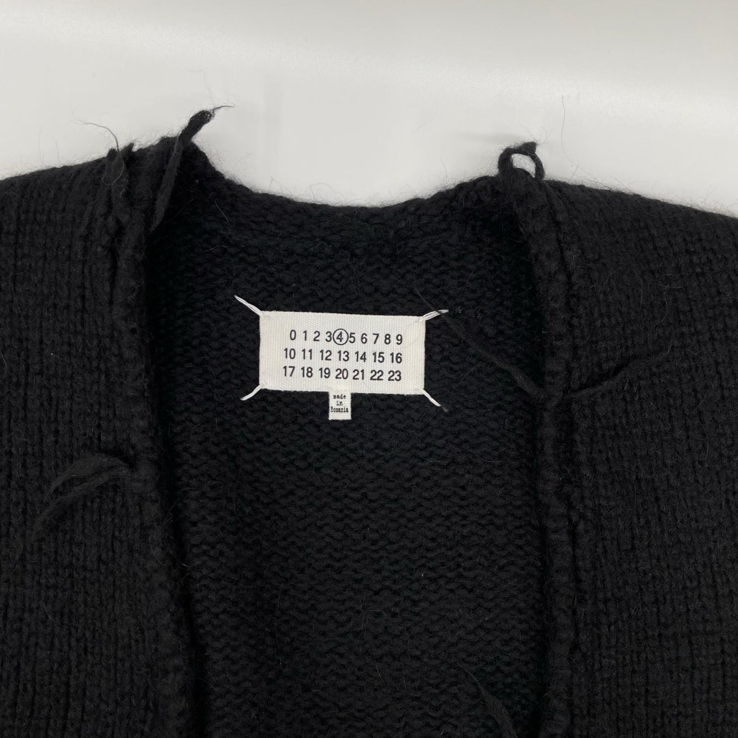 Maison margiela メゾンマルジェラ 16年製 S31GP0069 ブラック ヴァルーズ アルパカ混 フリンジ ニット トップス