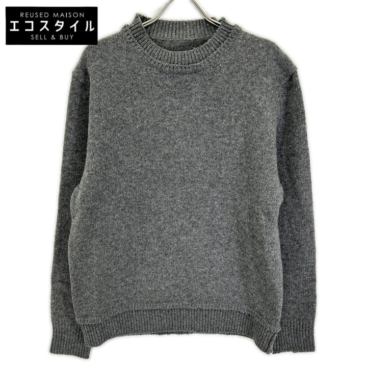 Maison margiela メゾンマルジェラ 21年製 S50GP0243 グレー ウール エルボーパッチ 長袖ニット トップス