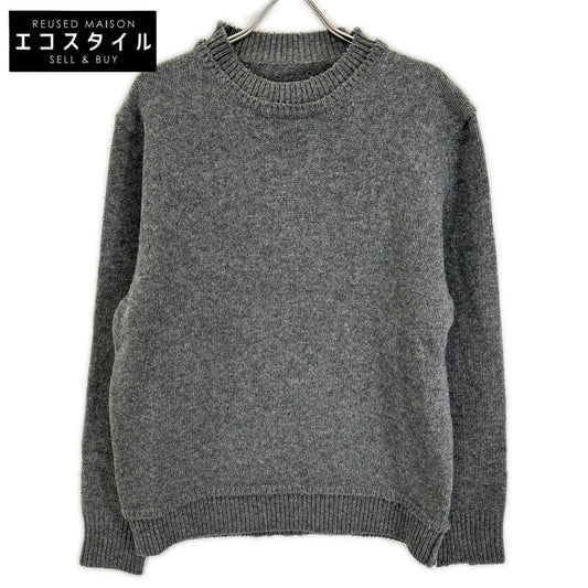 Maison margiela メゾンマルジェラ 21年製 S50GP0243 グレー ウール エルボーパッチ 長袖ニット トップス