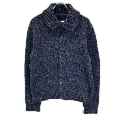 MARTIN MARGIELA マルタンマルジェラ 08年製 ここのえ期　30HA166 ネイビー ウール ネップ柄 ボタンカーディガン トップス