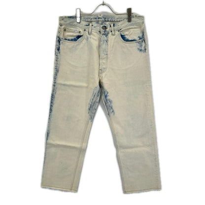 Maison margiela メゾンマルジェラ 20年製 S30LA0172 ブルー×ホワイト コーティング カットオフデニム ボトムス