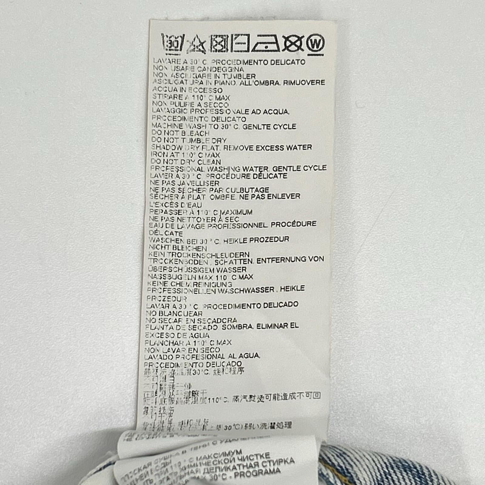 Maison margiela メゾンマルジェラ 20年製 S30LA0172 ブルー×ホワイト コーティング カットオフデニム ボトムス