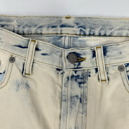 Maison margiela メゾンマルジェラ 20年製 S30LA0172 ブルー×ホワイト コーティング カットオフデニム ボトムス