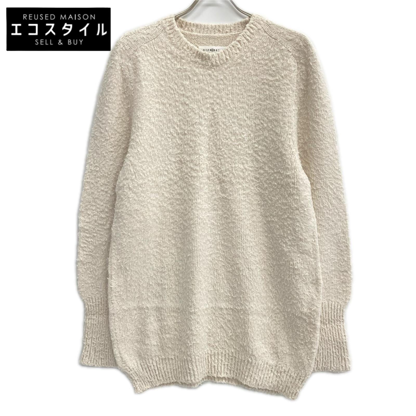 Maison margiela メゾンマルジェラ 21年製 S51GP0211 ホワイト ピリング加工ニット トップス