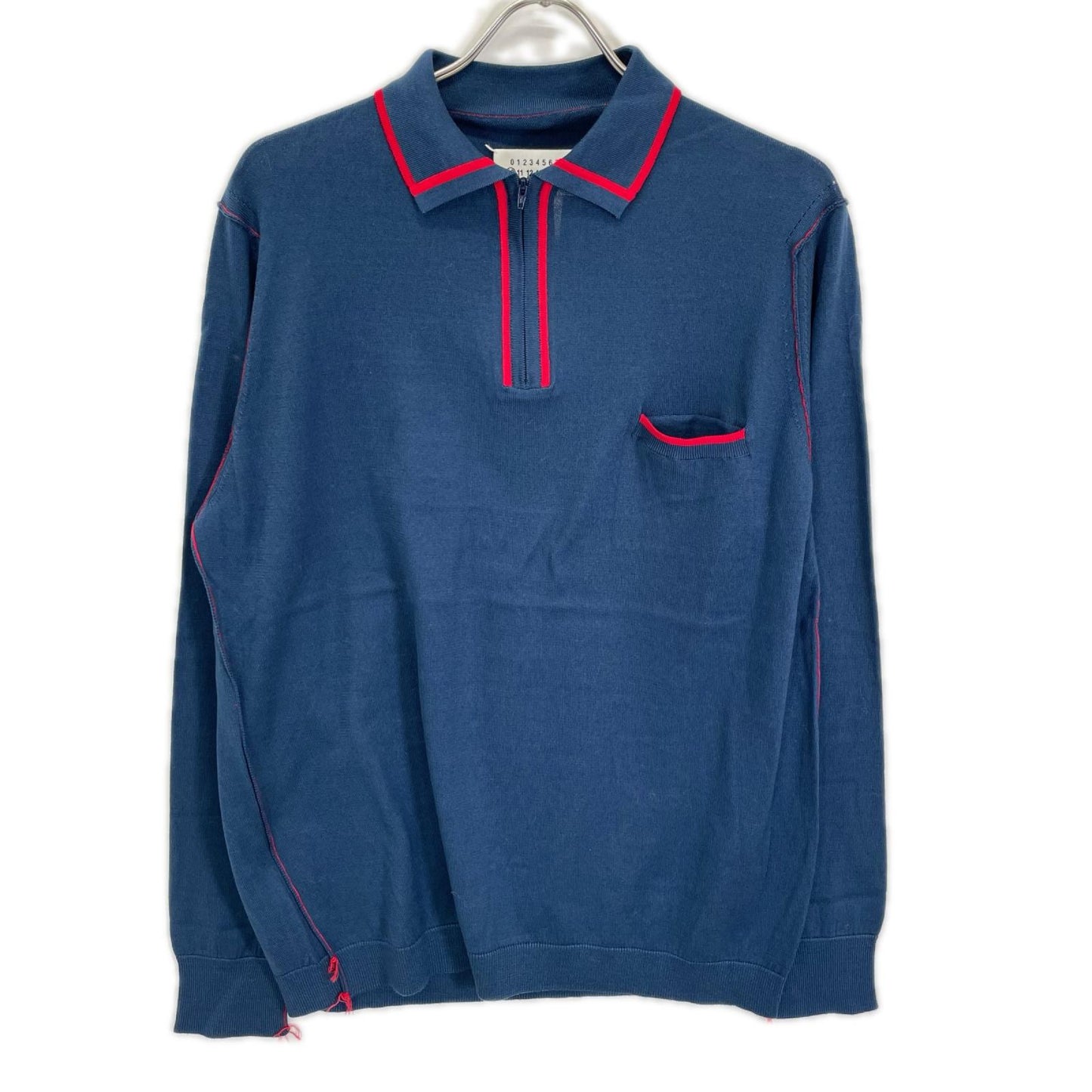 Maison margiela メゾンマルジェラ 21年製 S50HA0979 ネイビー COTTON KNIT ポロシャツ トップス