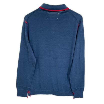 Maison margiela メゾンマルジェラ 21年製 S50HA0979 ネイビー COTTON KNIT ポロシャツ トップス