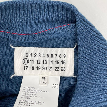 Maison margiela メゾンマルジェラ 21年製 S50HA0979 ネイビー COTTON KNIT ポロシャツ トップス