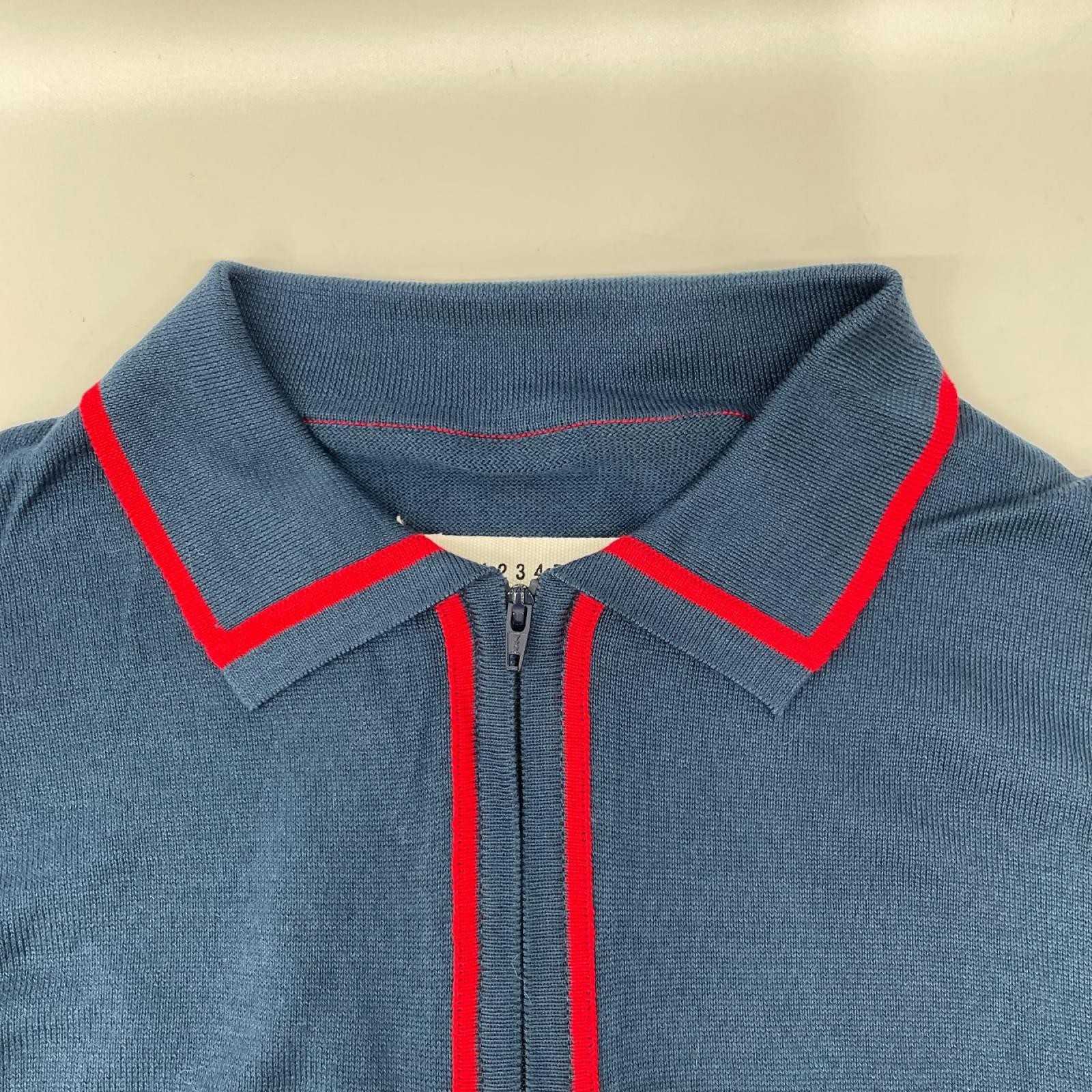 Maison margiela メゾンマルジェラ 21年製 S50HA0979 ネイビー COTTON KNIT ポロシャツ トップス