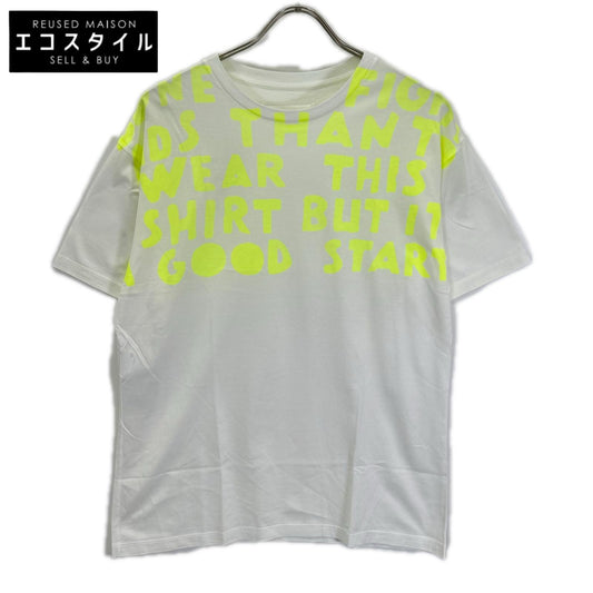 Maison margiela メゾンマルジェラ 19年製 S51GC0427 ホワイト イエロープリント AIDS エイズ Tシャツ トップス