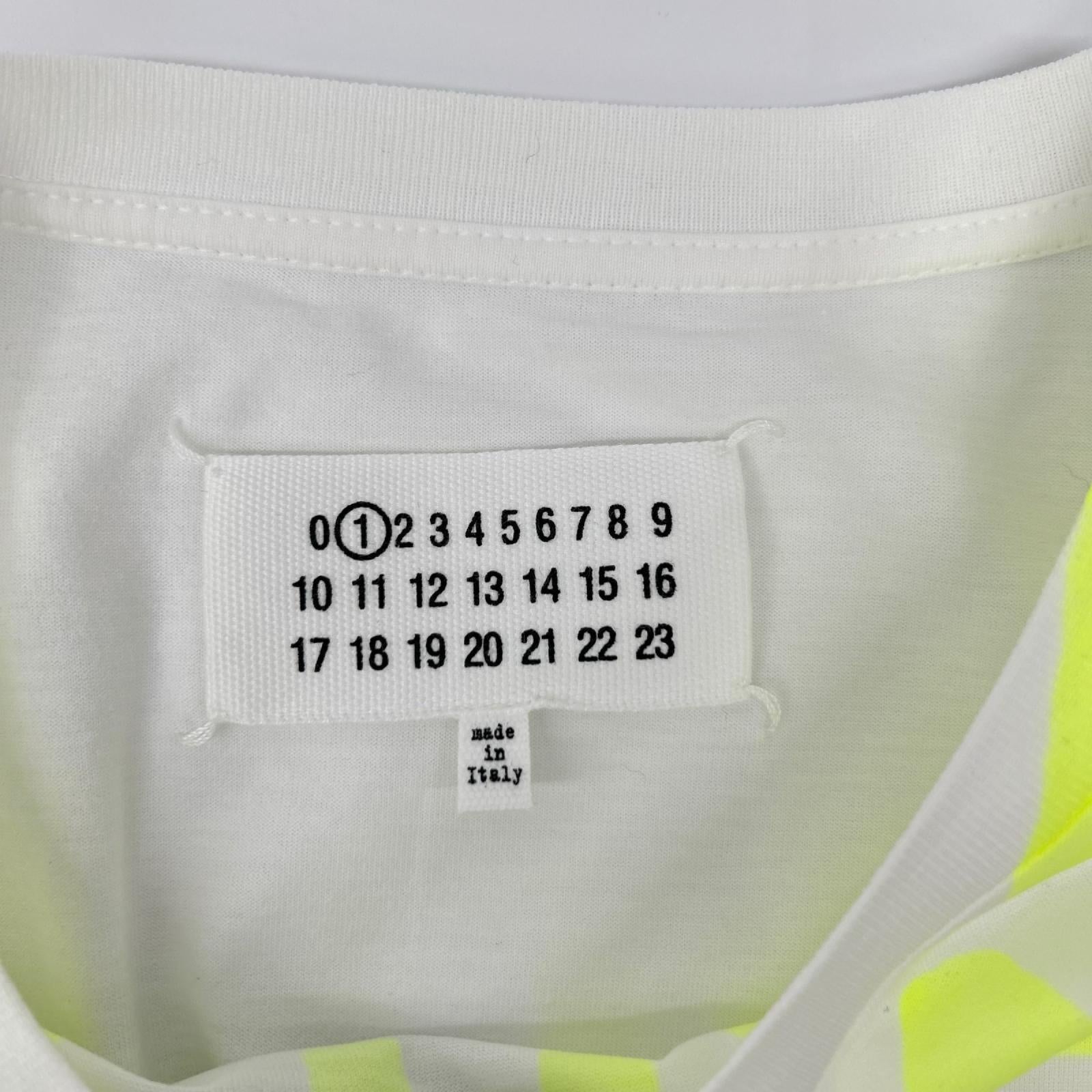 Maison margiela メゾンマルジェラ 19年製 S51GC0427 ホワイト イエロープリント AIDS エイズ Tシャツ トップス
