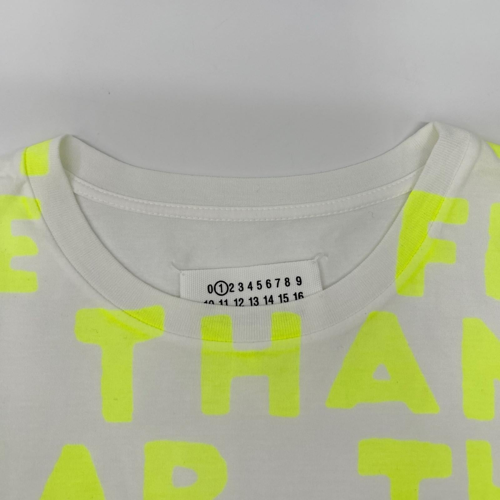 Maison margiela メゾンマルジェラ 19年製 S51GC0427 ホワイト イエロープリント AIDS エイズ Tシャツ トップス