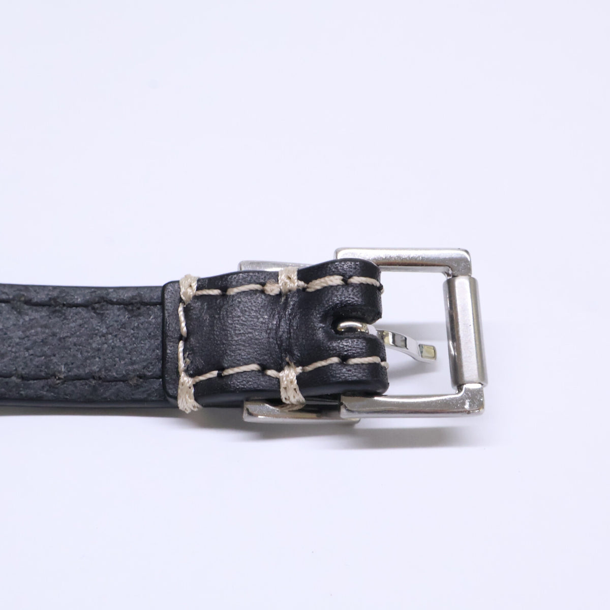Maison margiela メゾンマルジェラ 【美品】ホワイトステッチ レザー 二重 ナロー ベルト