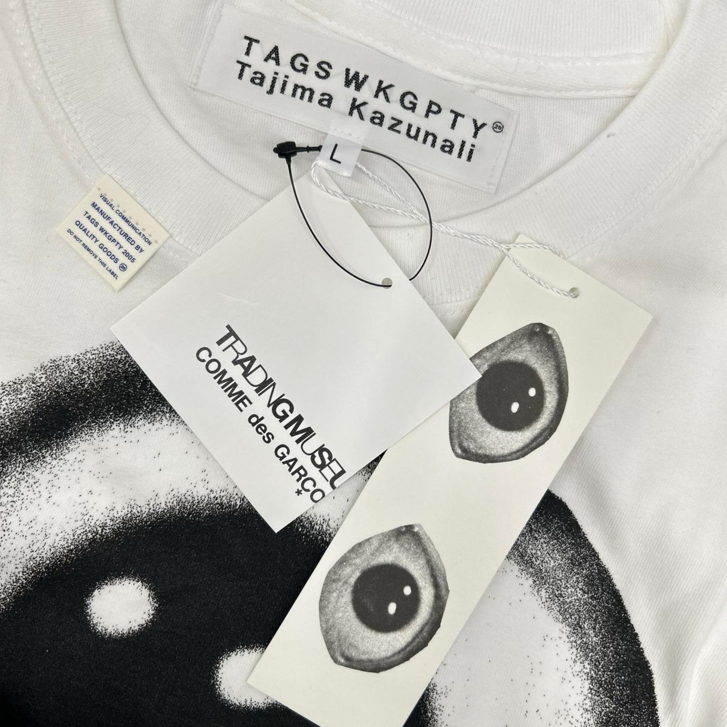 TAGS WKGPTY タグス ワーキングパーティ ×TAJIMA KAZUNARI ホワイト 80s TOKYO プリントTシャツ トップス