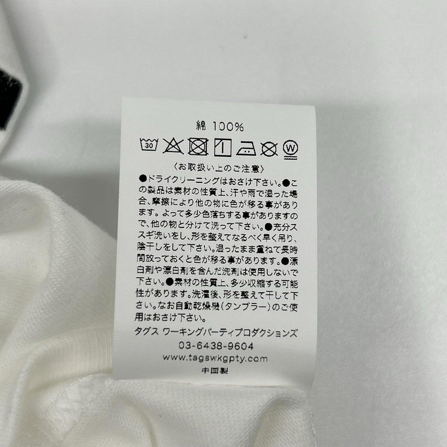 TAGS WKGPTY タグス ワーキングパーティ ×TAJIMA KAZUNARI ホワイト 80s TOKYO プリントTシャツ トップス