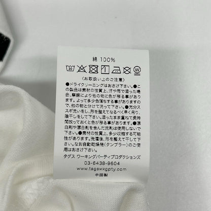 TAGS WKGPTY タグス ワーキングパーティ ×TAJIMA KAZUNARI ホワイト 80s TOKYO プリントTシャツ トップス