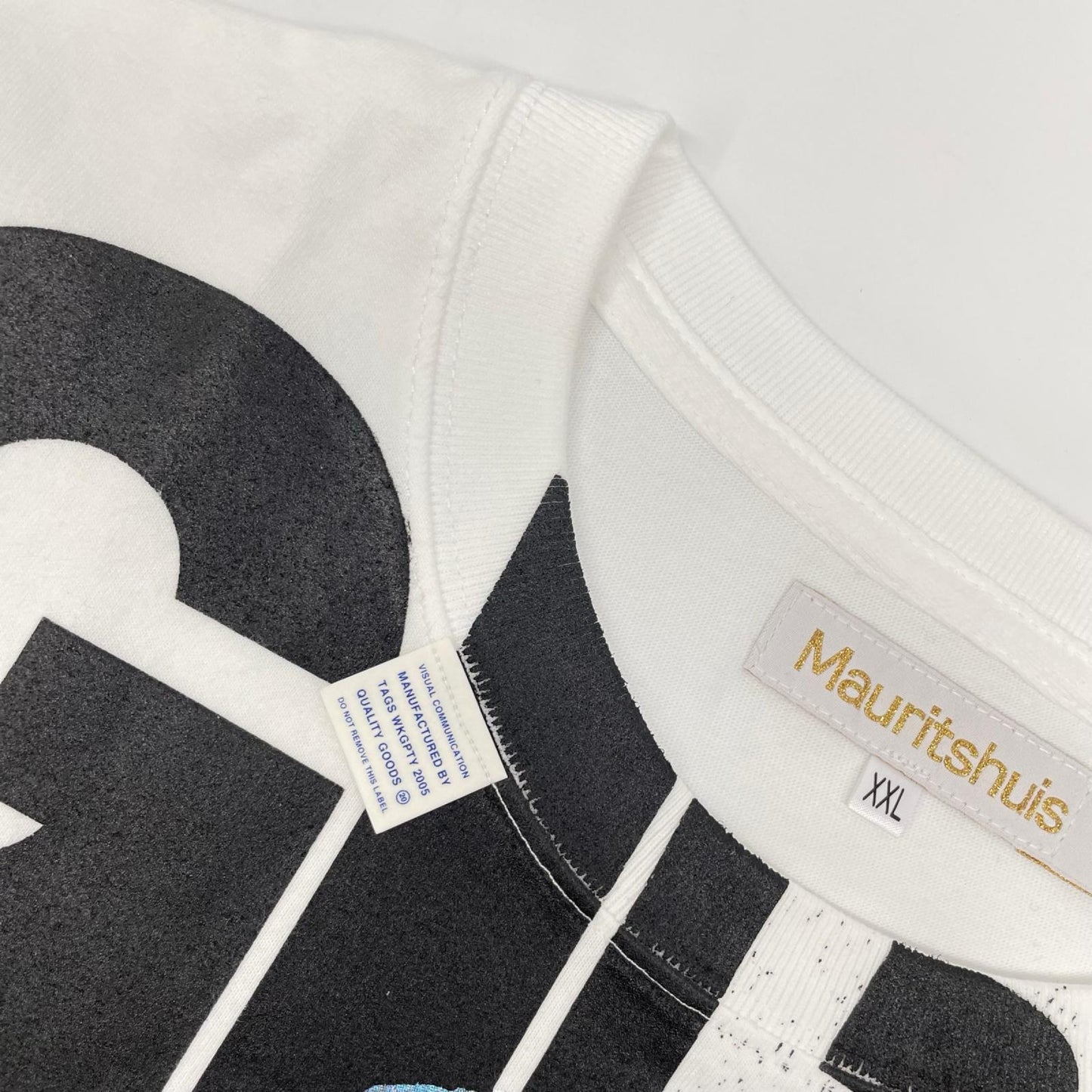 TAGS WKGPTY タグス ワーキングパーティ ×Mauritshuis ホワイト 真珠の耳飾りの女 プリントTシャツ トップス