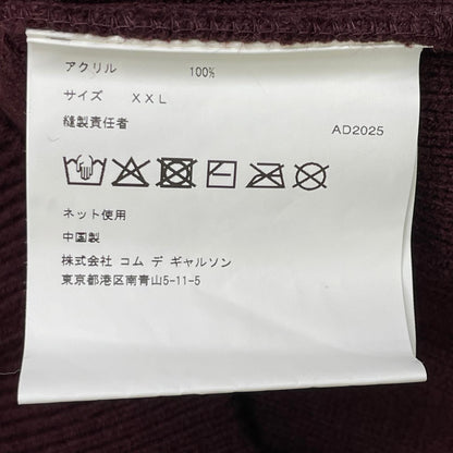 CDG シーディージー 24AW SN-N009 バーガンディ プリント クルーネックニットトップス トップス