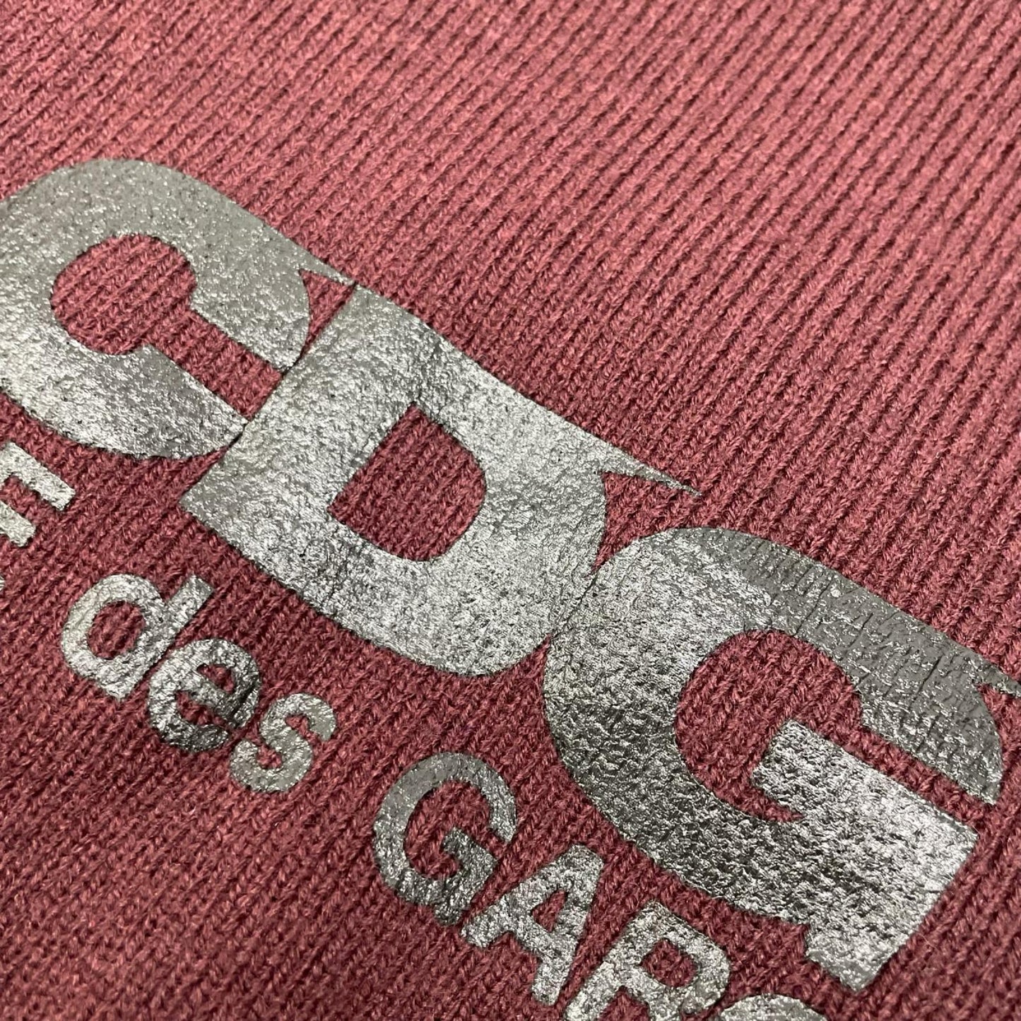 CDG シーディージー 24AW SN-N009 バーガンディ プリント クルーネックニットトップス トップス
