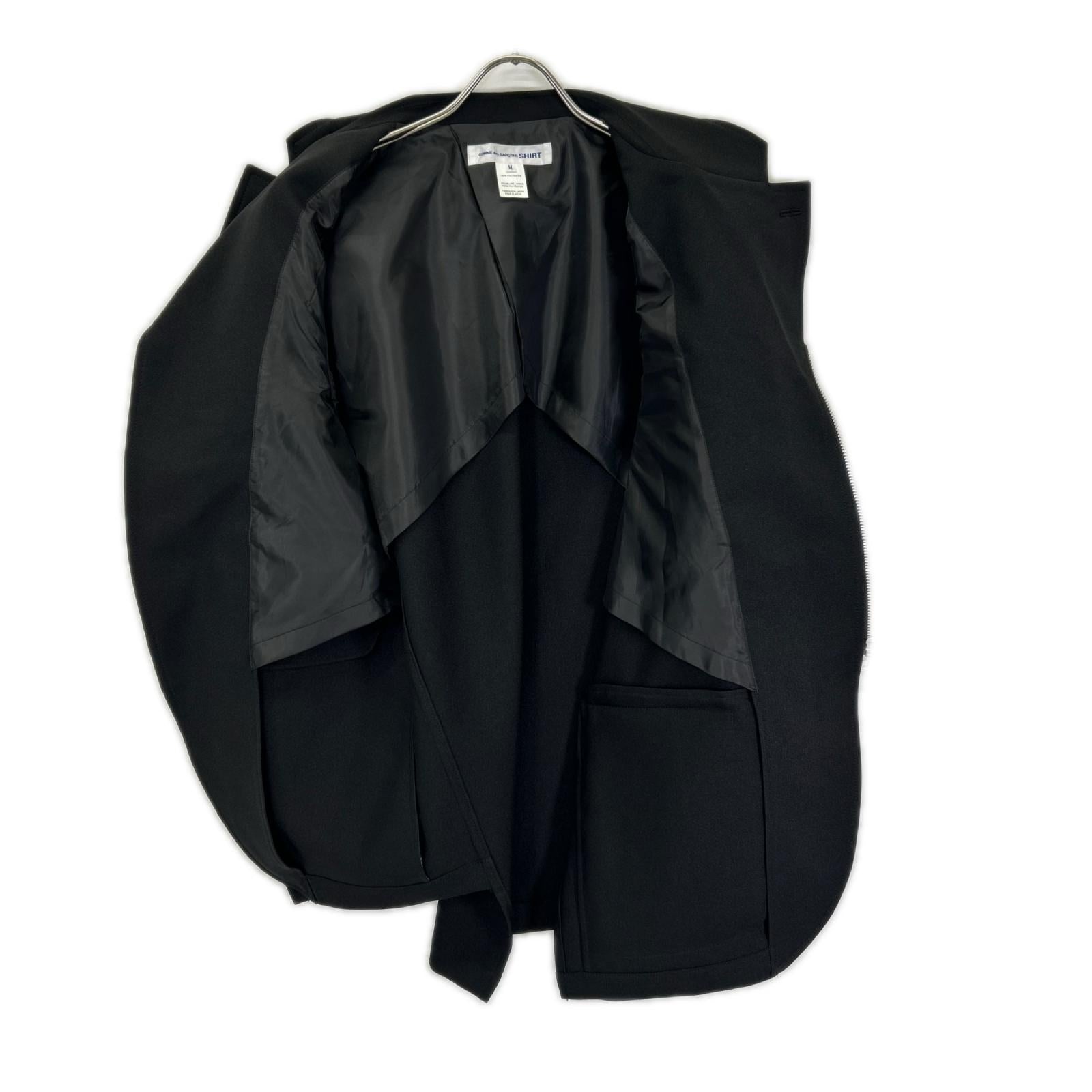 COMMEdesGARCONS SHIRT コムデギャルソンシャツ 26SS FQ-J503 ブラック 捻じれアシンメトリージャケット ジャケット