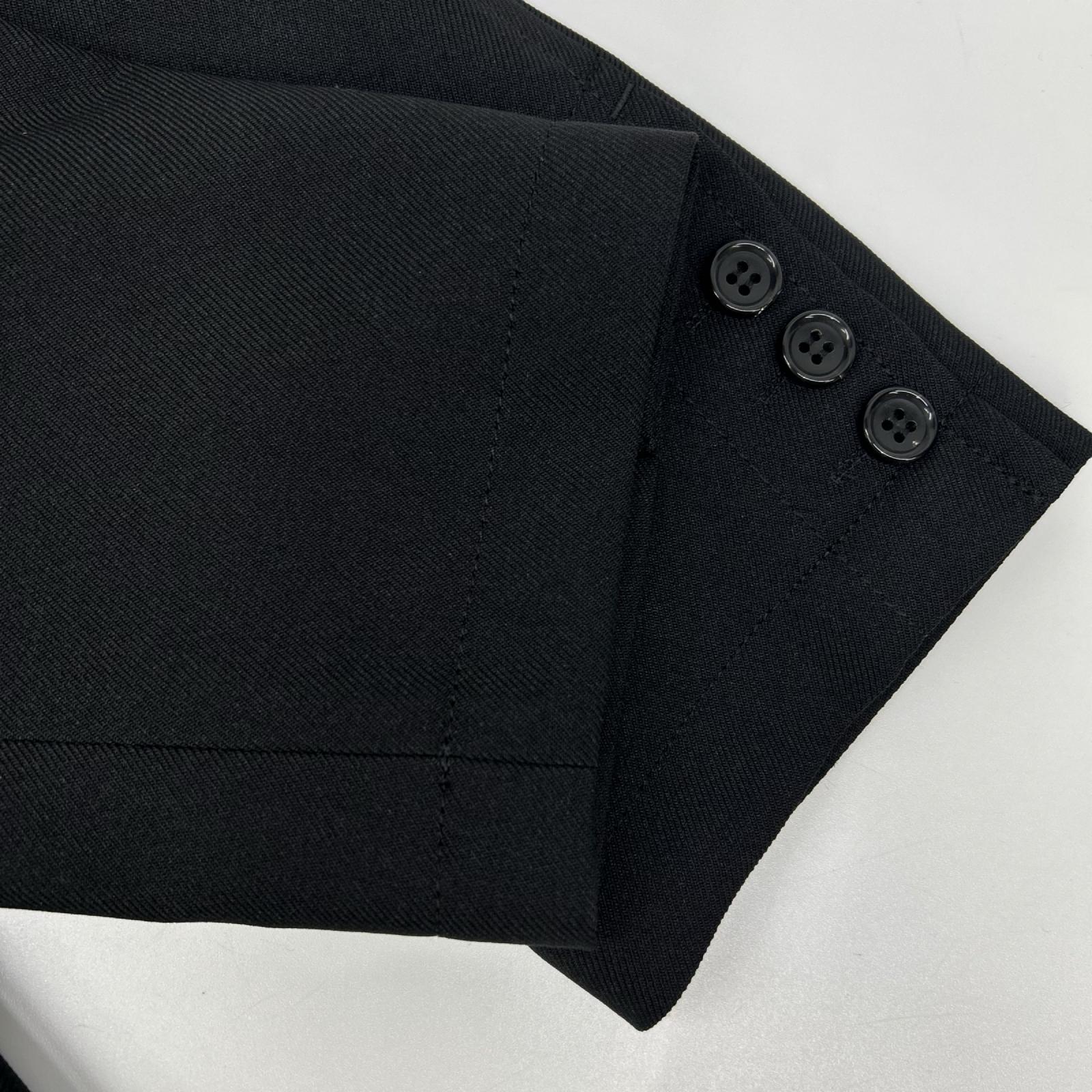 COMMEdesGARCONS SHIRT コムデギャルソンシャツ 26SS FQ-J503 ブラック 捻じれアシンメトリージャケット ジャケット
