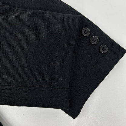 COMMEdesGARCONS SHIRT コムデギャルソンシャツ 26SS FQ-J503 ブラック 捻じれアシンメトリージャケット ジャケット