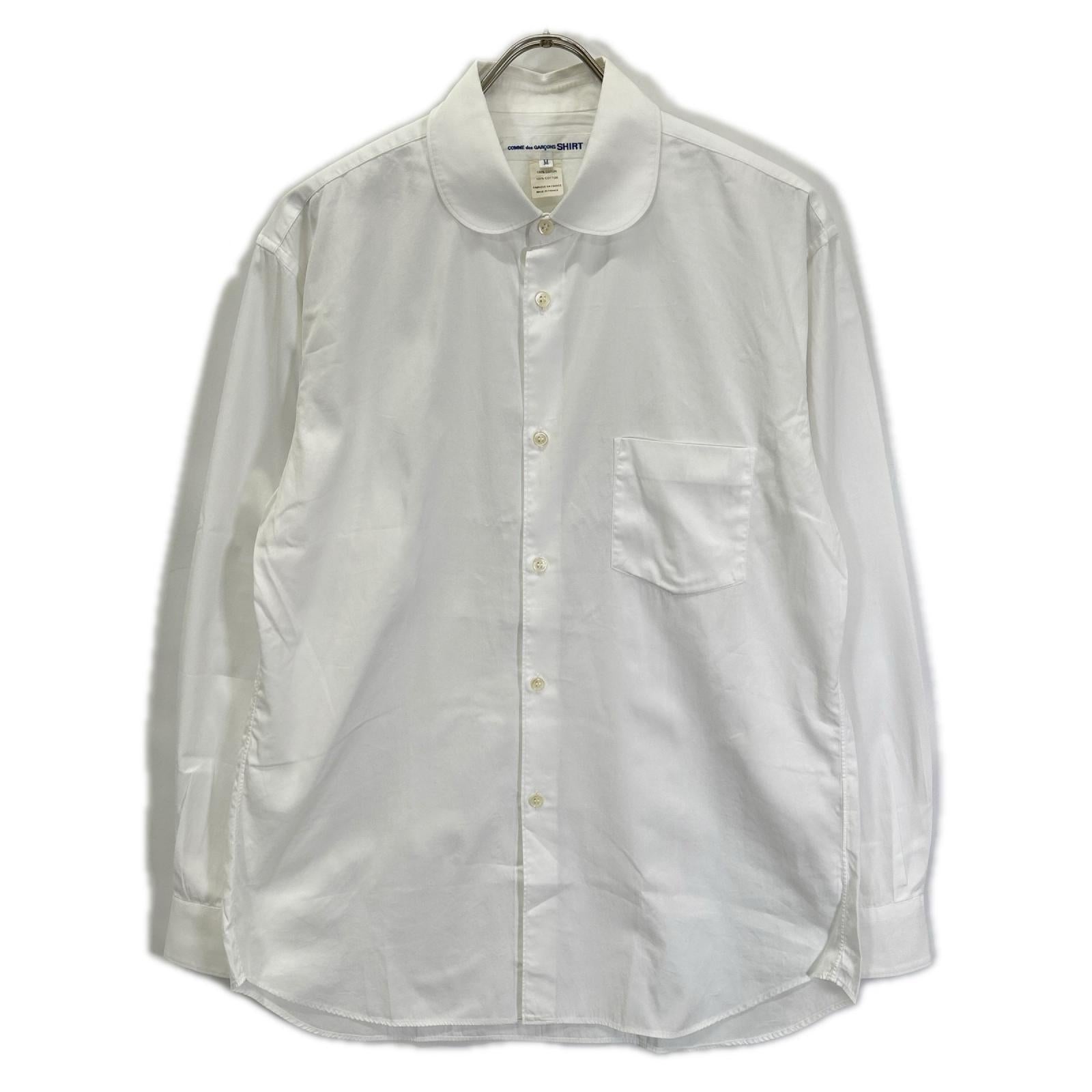 COMMEdesGARCONS SHIRT コムデギャルソンシャツ 18AW FZ-B223 ホワイト ラウンドカラー コットン ドレスシャツ トップス