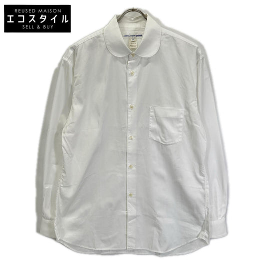 COMMEdesGARCONS SHIRT コムデギャルソンシャツ 18AW FZ-B223 ホワイト ラウンドカラー コットン ドレスシャツ トップス