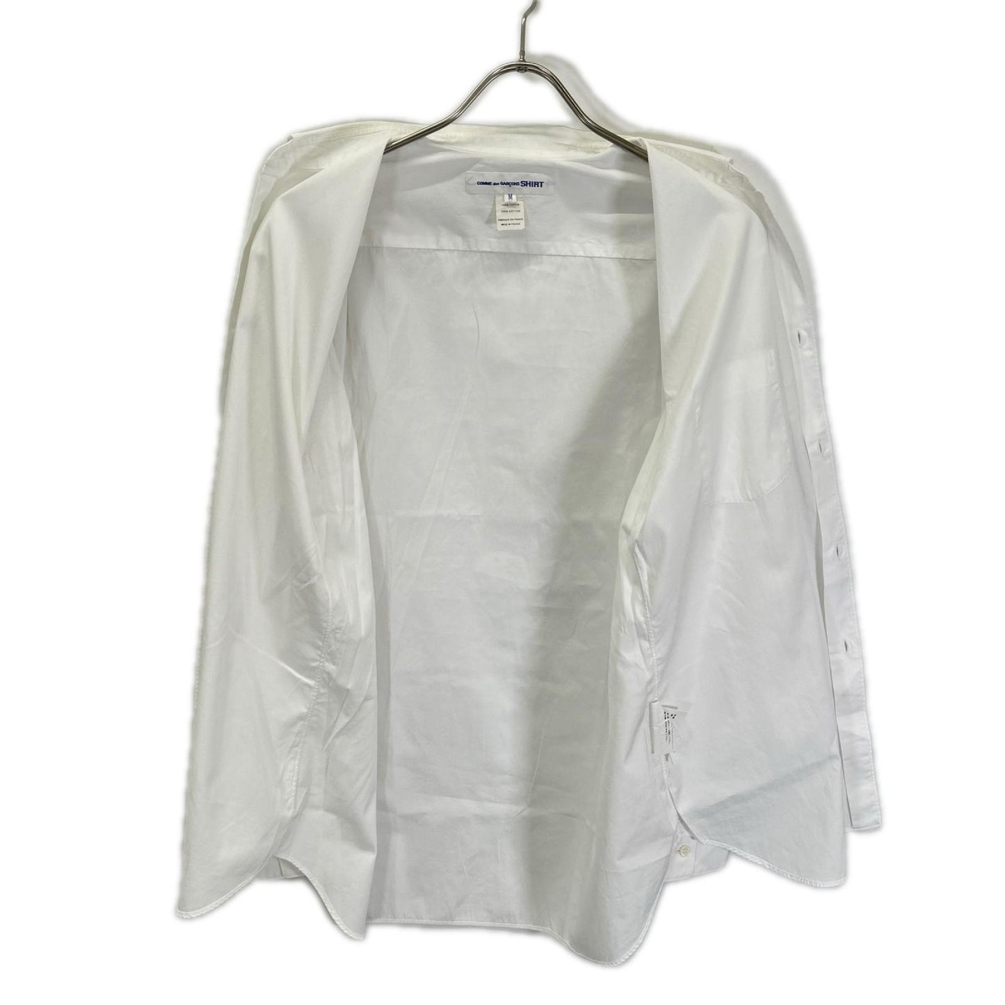 COMMEdesGARCONS SHIRT コムデギャルソンシャツ 18AW FZ-B223 ホワイト ラウンドカラー コットン ドレスシャツ トップス