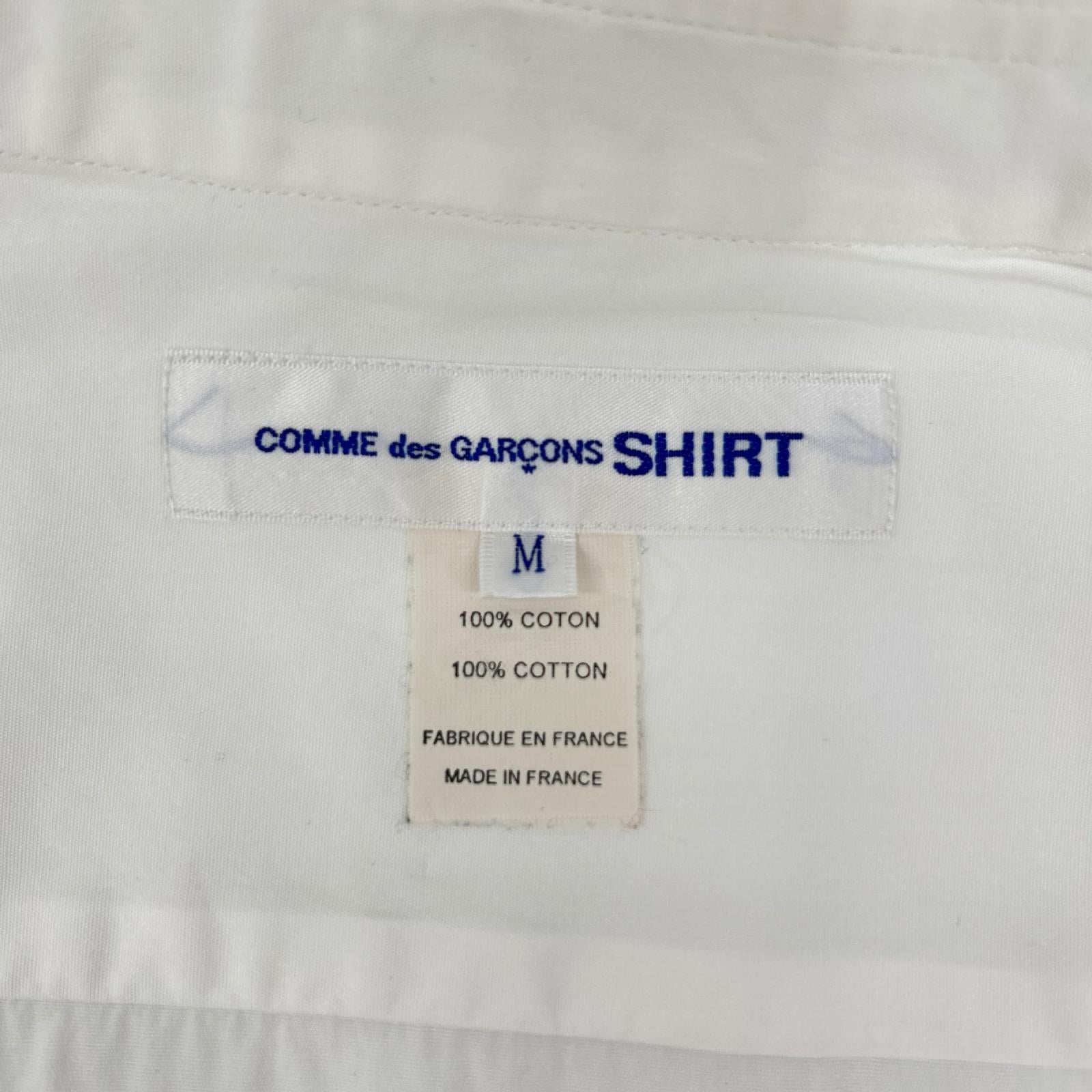 COMMEdesGARCONS SHIRT コムデギャルソンシャツ 18AW FZ-B223 ホワイト ラウンドカラー コットン ドレスシャツ トップス
