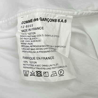 COMMEdesGARCONS SHIRT コムデギャルソンシャツ 18AW FZ-B223 ホワイト ラウンドカラー コットン ドレスシャツ トップス