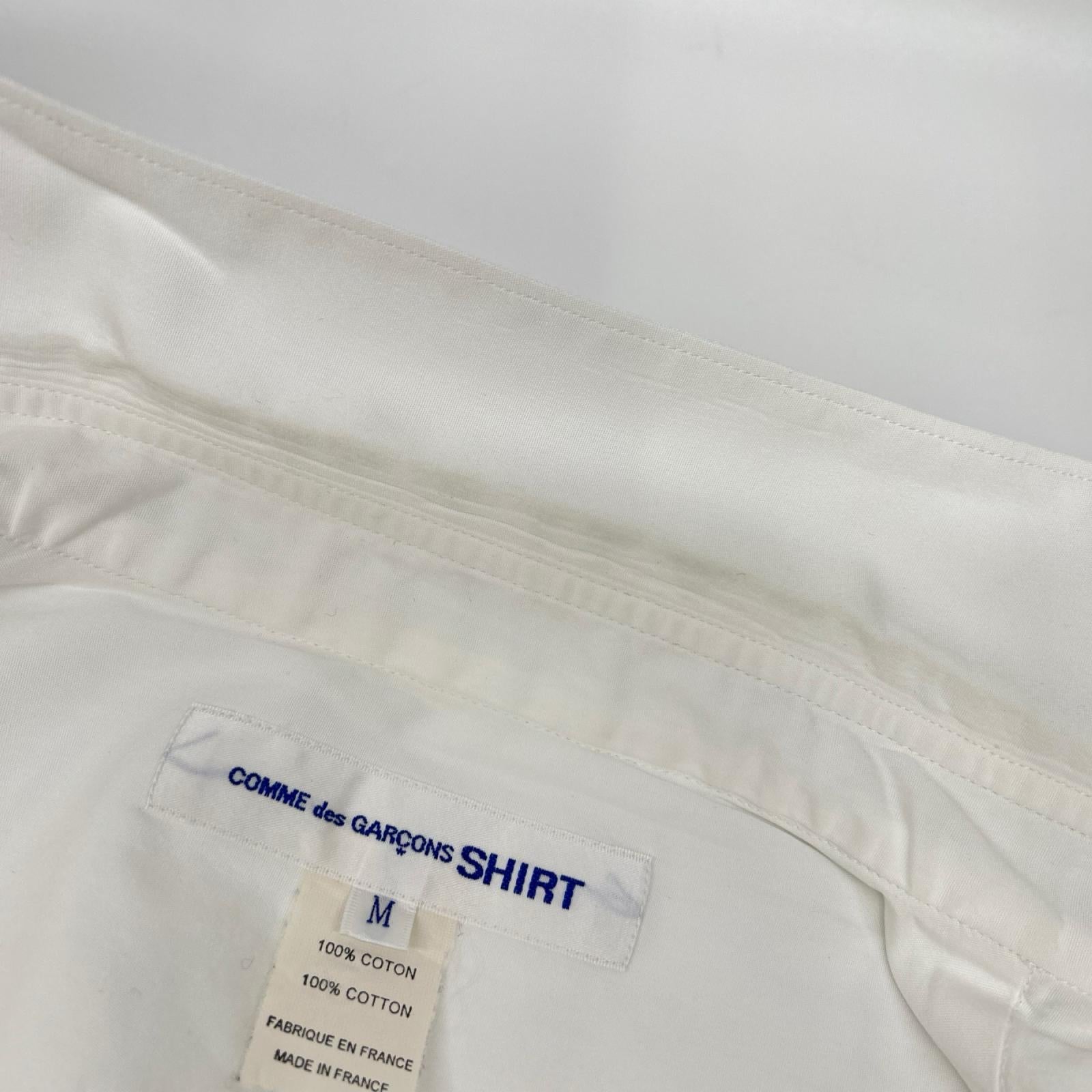 COMMEdesGARCONS SHIRT コムデギャルソンシャツ 18AW FZ-B223 ホワイト ラウンドカラー コットン ドレスシャツ トップス