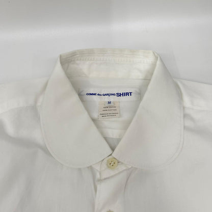 COMMEdesGARCONS SHIRT コムデギャルソンシャツ 18AW FZ-B223 ホワイト ラウンドカラー コットン ドレスシャツ トップス