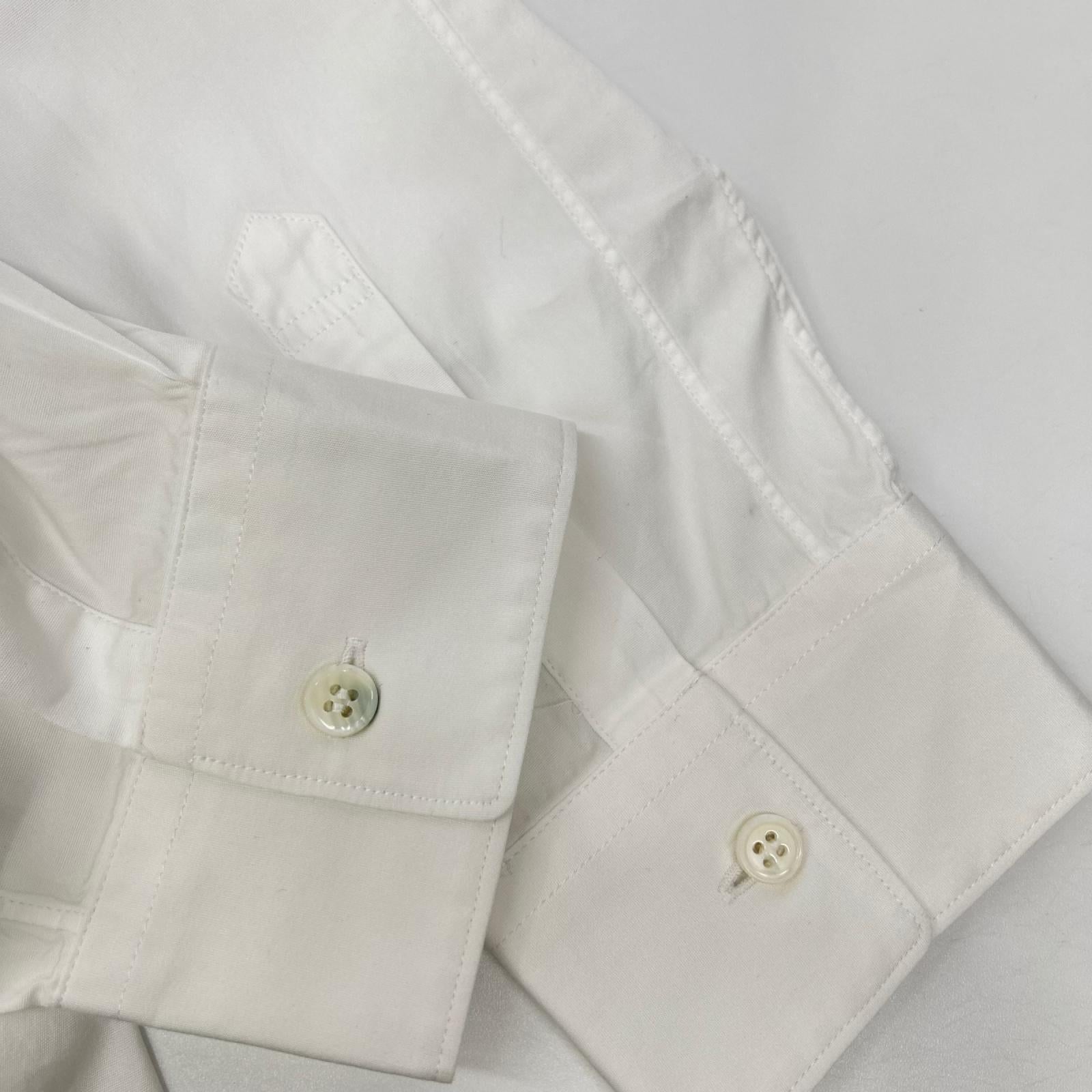 COMMEdesGARCONS SHIRT コムデギャルソンシャツ 18AW FZ-B223 ホワイト ラウンドカラー コットン ドレスシャツ トップス