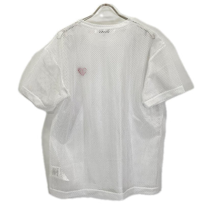 PLAYCOMMEdesGARCONS プレイコムデギャルソン 26SS AX-T351 ホワイト RED EMBLEM MESH TEE Tシャツ トップス