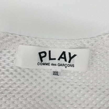 PLAYCOMMEdesGARCONS プレイコムデギャルソン 26SS AX-T351 ホワイト RED EMBLEM MESH TEE Tシャツ トップス