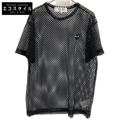 PLAYCOMMEdesGARCONS プレイコムデギャルソン 26SS AX-T352 ブラック BLACK EMBLEM MESH TEE Tシャツ トップス