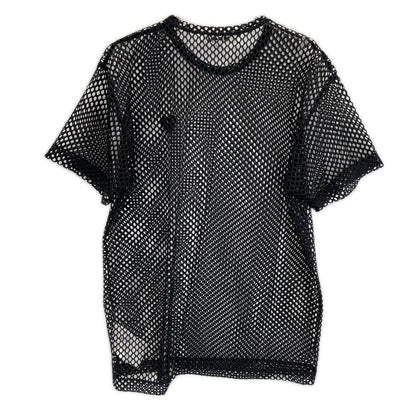 PLAYCOMMEdesGARCONS プレイコムデギャルソン 26SS AX-T352 ブラック BLACK EMBLEM MESH TEE Tシャツ トップス