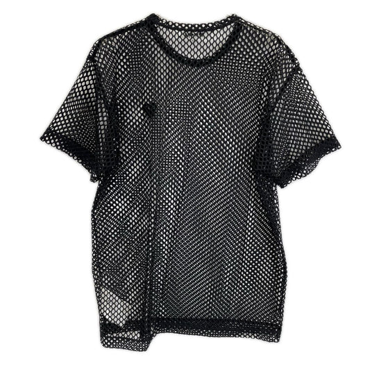 PLAYCOMMEdesGARCONS プレイコムデギャルソン 26SS AX-T352 ブラック BLACK EMBLEM MESH TEE Tシャツ トップス