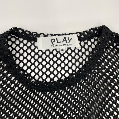 PLAYCOMMEdesGARCONS プレイコムデギャルソン 26SS AX-T352 ブラック BLACK EMBLEM MESH TEE Tシャツ トップス