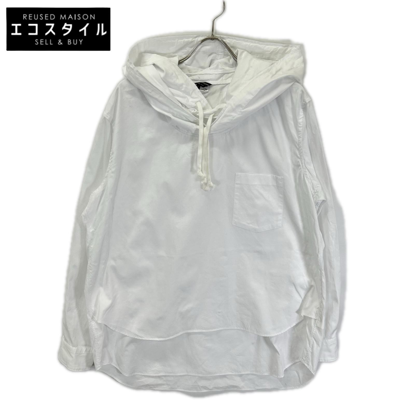 COMMEdesGARCONS HOMME PLUS コムデギャルソンオムプリュス 26SS PQ-B019 ホワイト コットンダブルレイヤード パーカー トップス