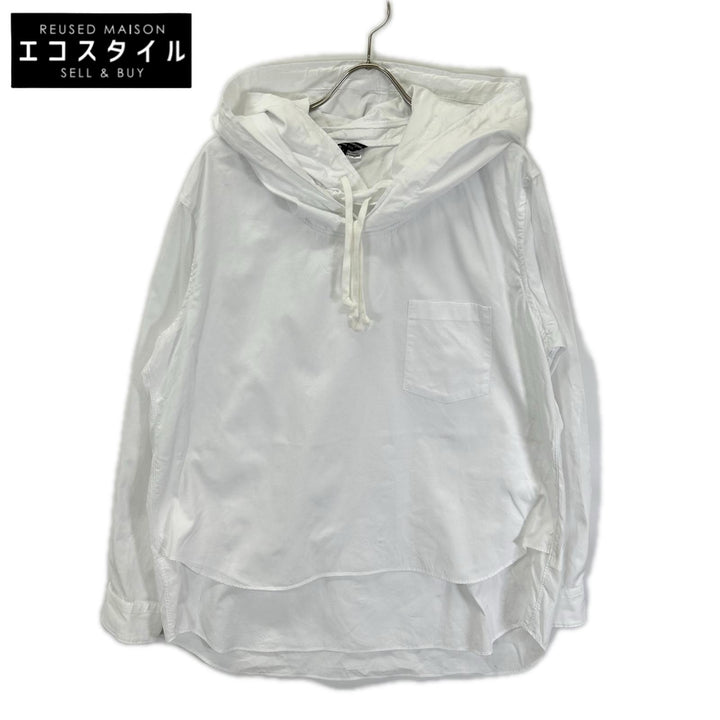 COMMEdesGARCONS HOMME PLUS コムデギャルソンオムプリュス 26SS PQ-B019 ホワイト コットンダブルレイヤード パーカー トップス