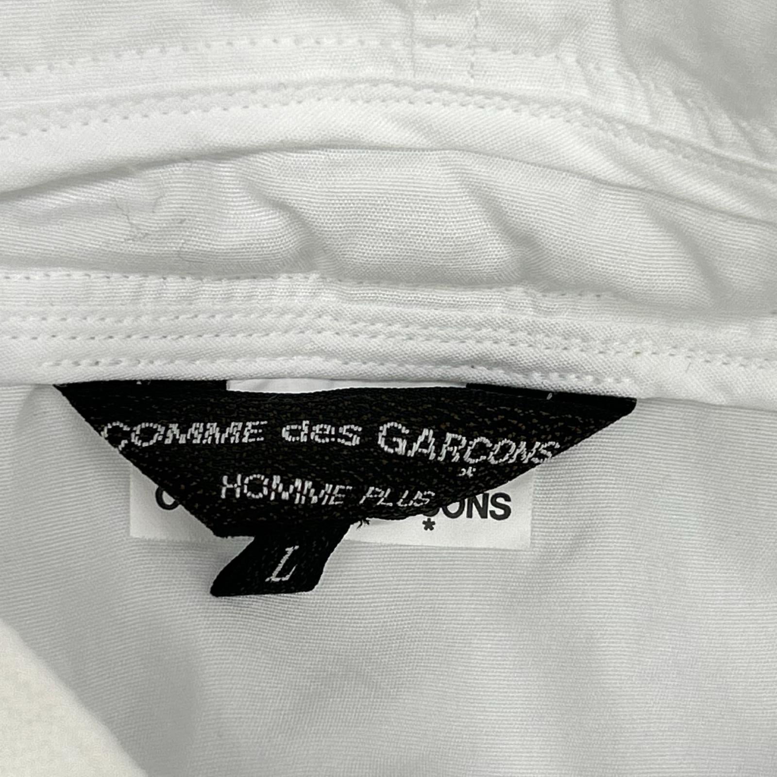 COMMEdesGARCONS HOMME PLUS コムデギャルソンオムプリュス 26SS PQ-B019 ホワイト コットンダブルレイヤード パーカー トップス