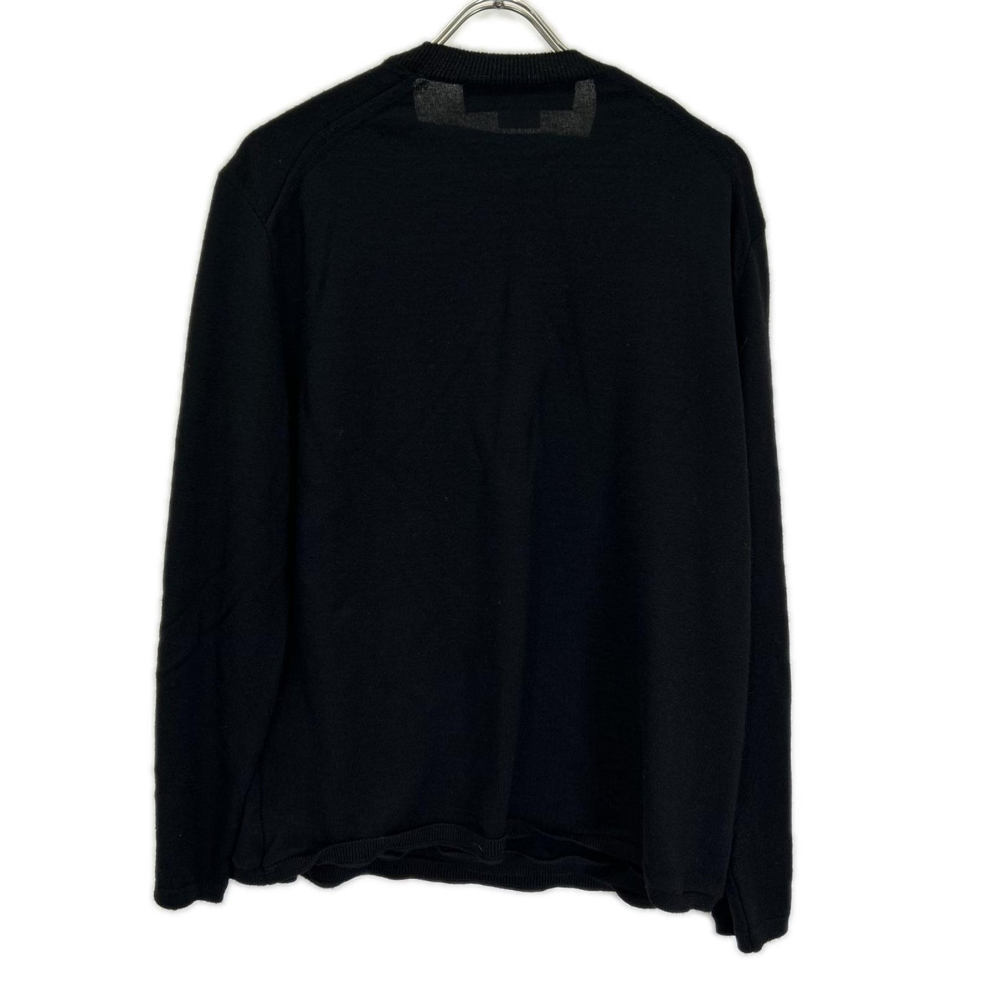 COMMEdesGARCONS HOMME PLUS コムデギャルソンオムプリュス 24SS PM-N017 ブラック ウール ドッキング ダブルニット トップス
