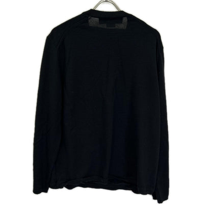 COMMEdesGARCONS HOMME PLUS コムデギャルソンオムプリュス 24SS PM-N017 ブラック ウール ドッキング ダブルニット トップス